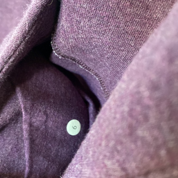 Lululemon Purple Scuba Hoodie, Classic Cotton Fleece. Size 6 - Picture 5 of 7